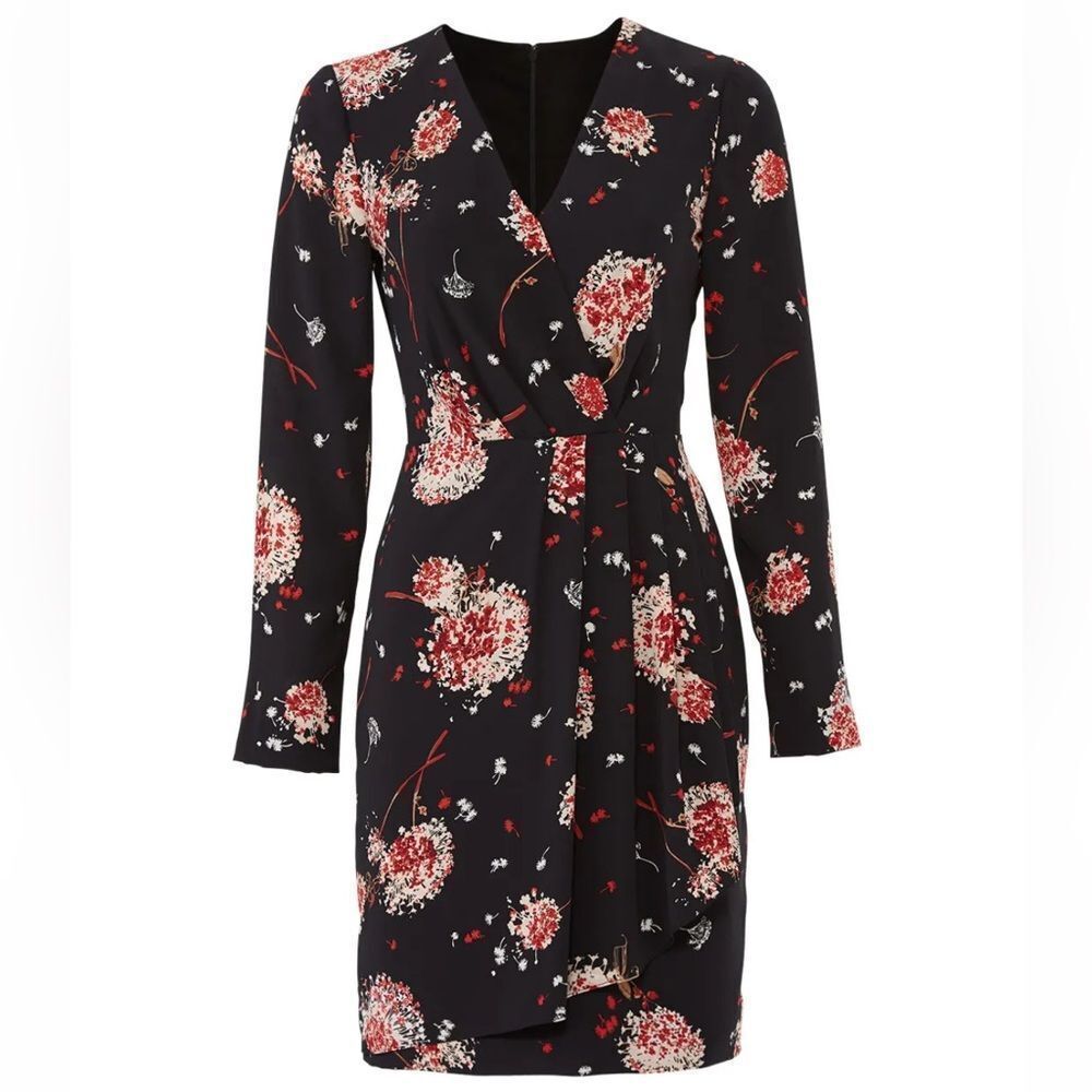 Slate‎ & Willow Black Floral Drape Dress